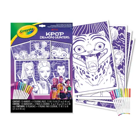 KPop Demon Hunters Set Creativo Con Maxi Pagine Da Colorare