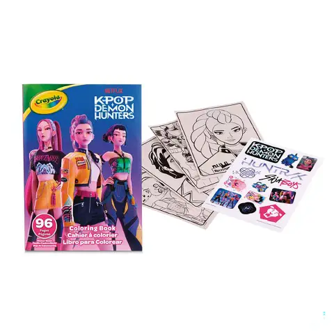 KPop Demon Hunters Album Da Colorare + Stickers