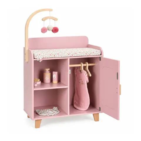 Mobile Fasciatoio per Bambole in Legno FSC Con Accessori Little Dutch