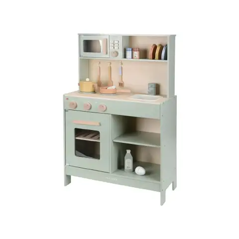Cucina In Legno Fsc Con Accessori Verde Salvia Little Dutch