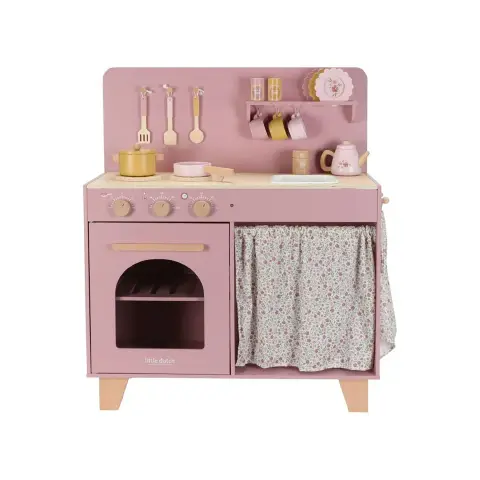 Cucina In Legno Fsc Con Accessori Rosa Little Dutch