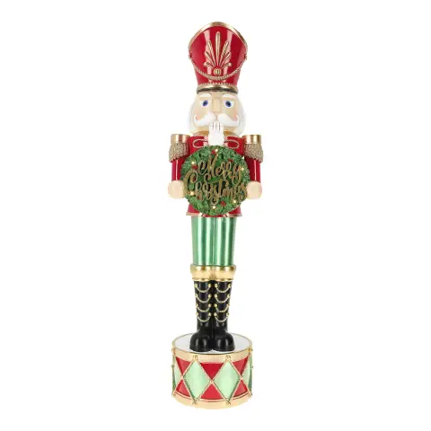Nutcracker Natalizio 93 cm con LED a Batteria Multicolore