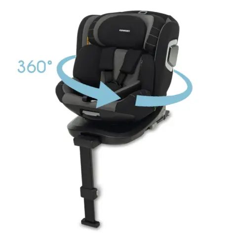 Foppapedretti Seggiolino Auto Iturn Pro i-Size con Seduta Girevole 40-150 cm Black