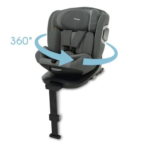 Foppapedretti Seggiolino Auto Iturn Pro i-Size con Seduta Girevole 40-150 cm Grey