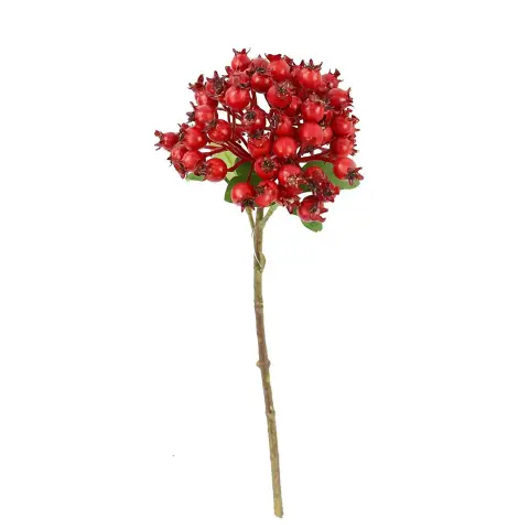 Pick Natalizio Selyn con Bacche Rosso h30cm