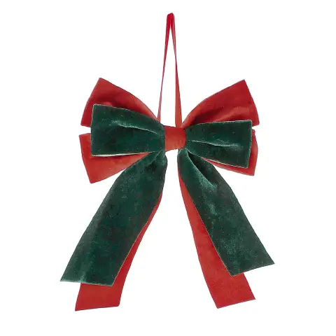 Pendaglio Natalizio Ertemios Fiocco Rosso Verde