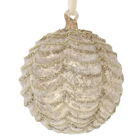 Sfera Natalizia Vetro Layers Champagne Ø100 Cm