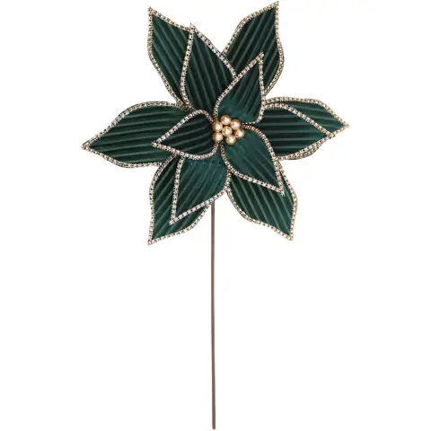 Poinsettia Natalizia Ellide Verde Scuro 32x45h