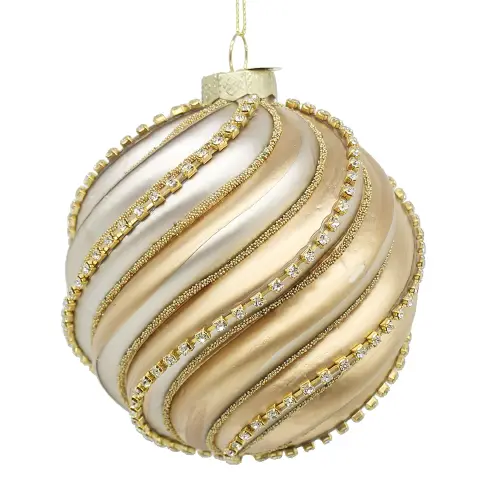 Sfera Natalizia Vetro Creams Champagne-beige Ø100 Cm