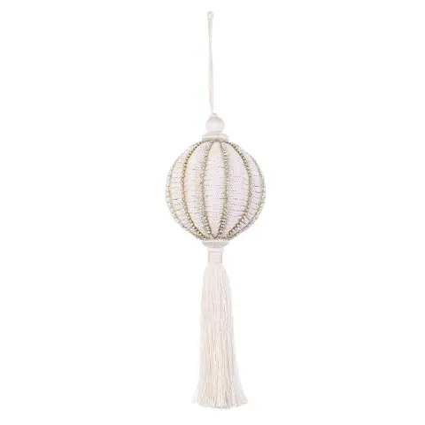 Sfera Natalizia Blossom Avorio con Nappa Ø80 Cm