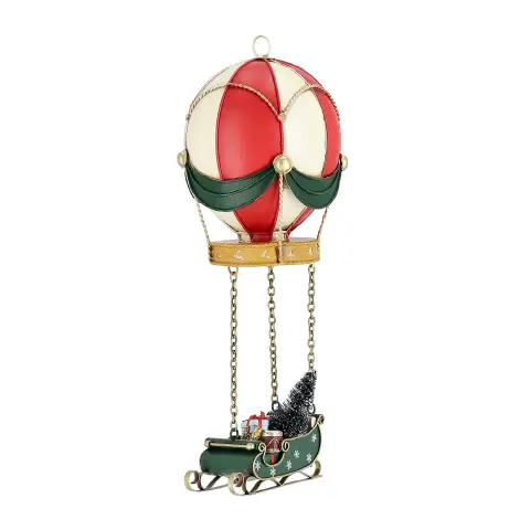 Decorazione Natalizia Noelle Mongolfiera con Slitta