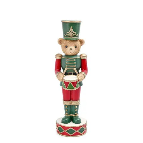 Soldatino Natalizio Matlock St Orso Natalizio Verde Rosso 37,7 Cm