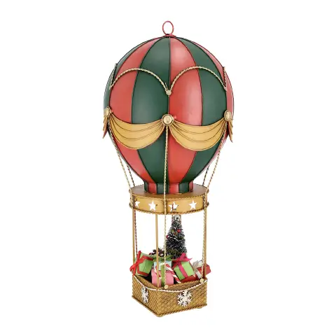 Decorazione Natalizia Noelle Mongolfiera con Regali