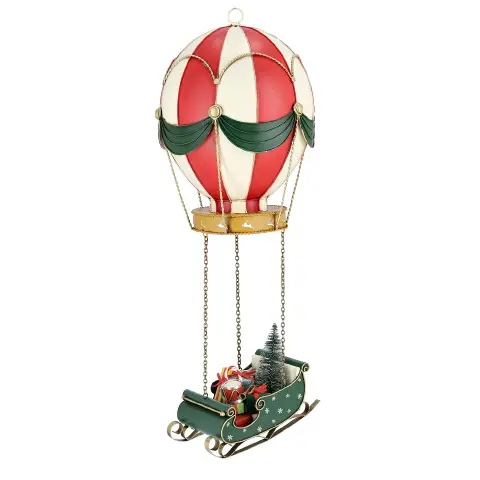 Decorazione Natalizia Noelle Mongolfiera con Pino