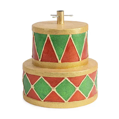 Base Albero Drum To Verde-rosso Oro 46 Cm