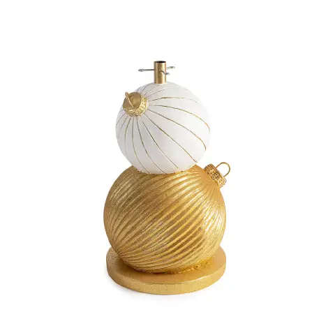 Base Albero Bauble Oro-bianco 69 Cm