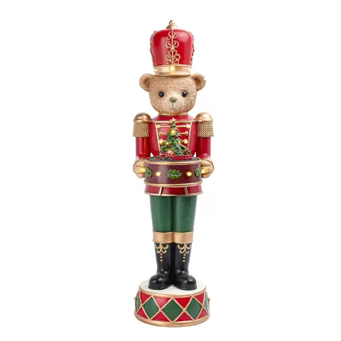Soldatino Natalizio Matlock St Ors Rosso Verde con LED 76 Cm