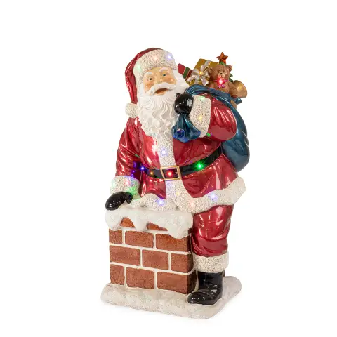 Babbo Natale Sam con Sacco 118 Cm con LED