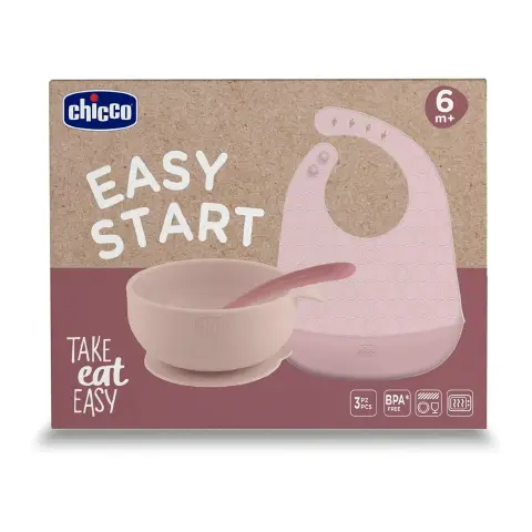 Set Pappa Silicone 6 Mesi+ Rosa