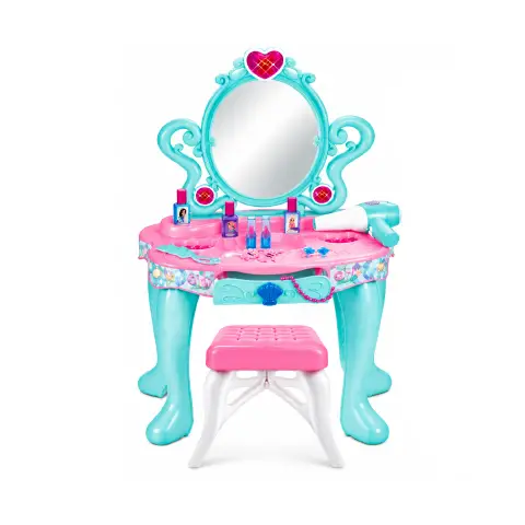 Specchiera Mermedia Con Accessori, Luci E Sgabello Girly Generation