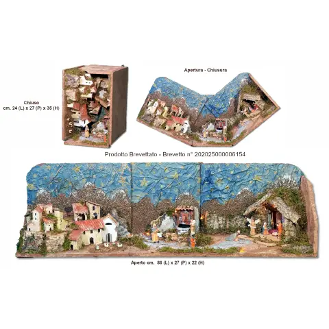 Presepe Libro PRESELIBRO Apribile con Natività 88x27x22 cm