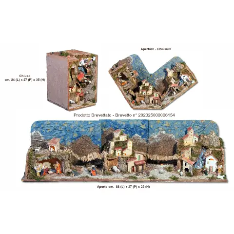 Presepe Libro PRESELIBRO Apribile con Natività 88x27x22 cm