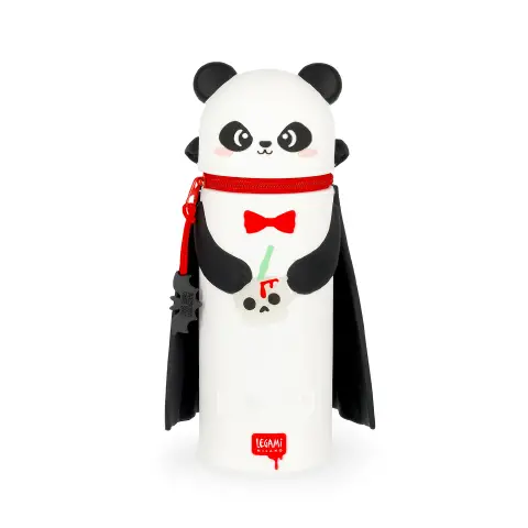 Legami - Kawaii Astuccio Scuola 2 in 1 in Morbido Silicone, Panda