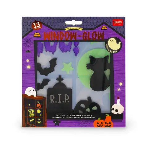 Legami - Window Glow Boo Adesivi Gel Fosforescenti Per Finestre Halloween