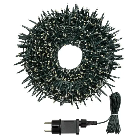 Catena Luminosa Natalizia 1000 MiniLED Bianco Caldo e Flash Bianco 20 m