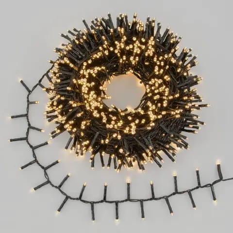 Catena Luminosa Natalizia Musicale PIR 40 m con 2000 LED Bianco Caldo