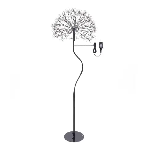 Albero Luminoso a Sfera Nero RICH 160 cm con 1350 MicroLED