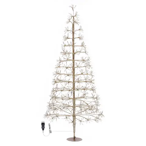 Albero Conico Luminoso Champagne 210 cm 1290 LED Bianco Caldo IP44