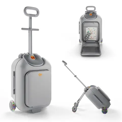 Kinderkraft Cabby Valigia Bambini 2 In 1 Ride-on Da Cabina Grey