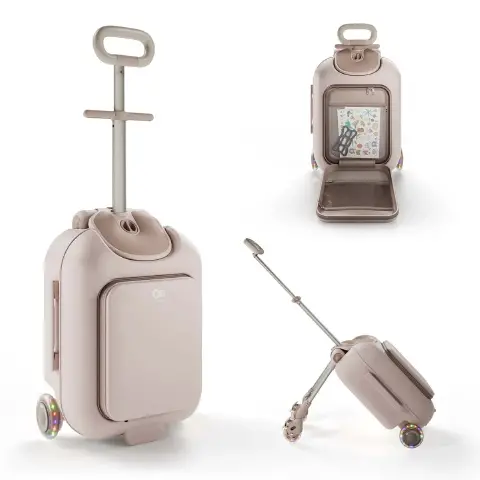 Kinderkraft Cabby Valigia Bambini 2 In 1 Ride-on Da Cabina Rose Gold