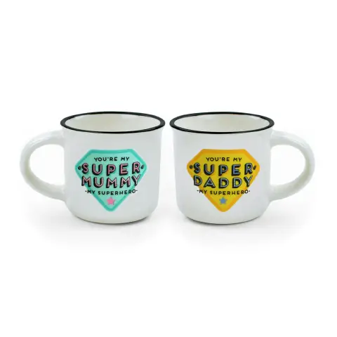 Legami - Expresso Per Due Set Tazzine Da Caffè Super Mummy E Super Daddy