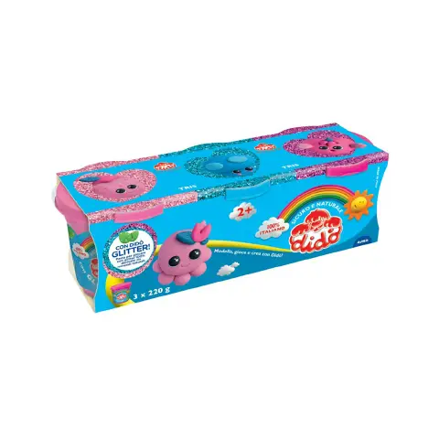 Didò Tris Rosa/Magenta/Azzurro Glitter Barattoli 200gr