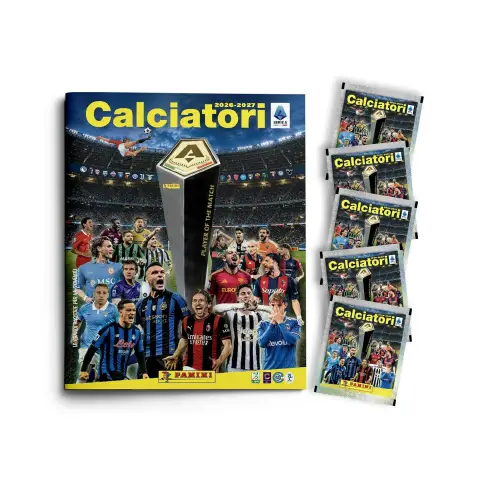 Album Calciatori Panini 2026/2027 Starter Pack con 5 Bustine Di Figurine