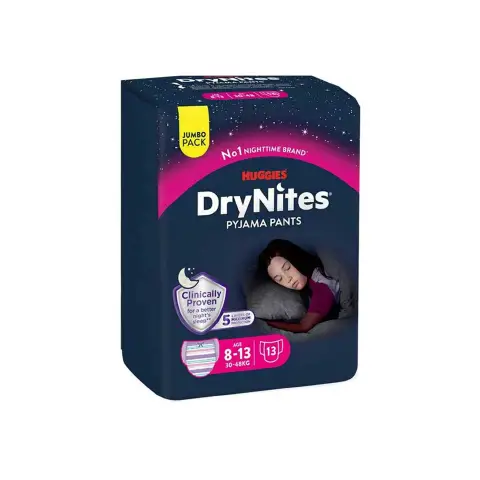 Huggies Mutandina Assorbente Drynites 8-13A Girl 30-48Kg Pezzi13 Jumbo