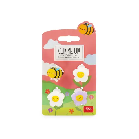 Legami Clip Me Up! - Set Di 4 Mini Mollettine Capelli - Bee