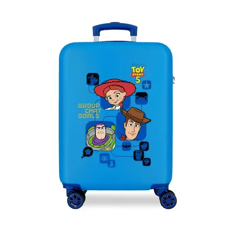 Trolley ABS 55 cm 4 ruote Toy Story Group Chat Goals Blu Disney