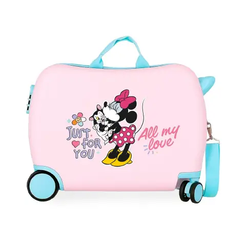 Valigia ABS 50 cm 4 ruote Minnie All My Love Rosa-Turchese Disney