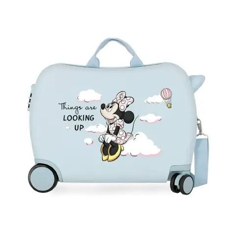 Valigia ABS 50 cm 4 ruote Minnie Things Are Looking Up Azzurro Disney