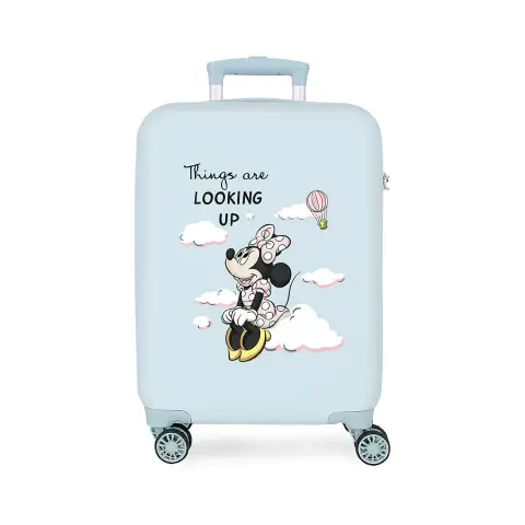 Trolley ABS 55 cm 4 ruote Minnie Things Are Looking Up Azzurro Disney
