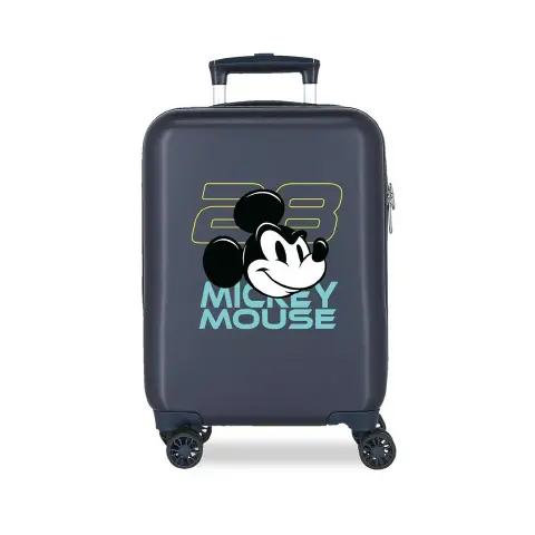 Trolley ABS 55 cm 4 ruote Mickey Racing Crew Blu Navy Disney