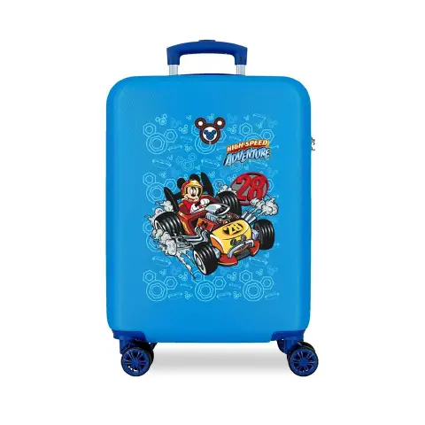 Trolley ABS 55 cm 4 ruote Mickey High Speed Blu Disney