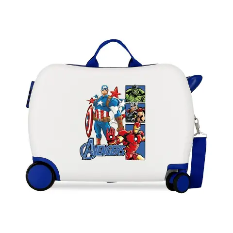 Valigia ABS 50 cm 4 ruote Avengers Bianco-Blu Marvel