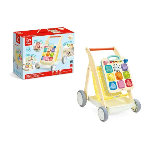 Carrettino Primi Passi 3 in 1 In Legno
