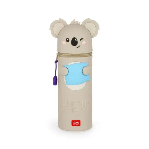 Legami - Kawaii Astuccio Scuola 2 in 1 in Morbido Silicone, Koala Sleeping La Vida Loca