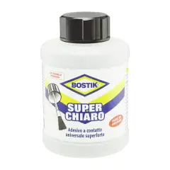 Colla Attaccatutto a Contatto Bostik Superchiaro Flacone Con Pennellino gr. 400 - Nastri adesivi e colle