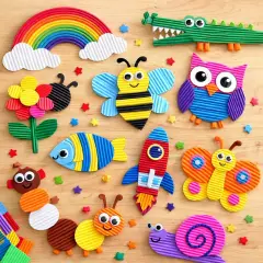 Cartoncino Ondulato Assortito Cm. 25x35 - Carta e cartoncino